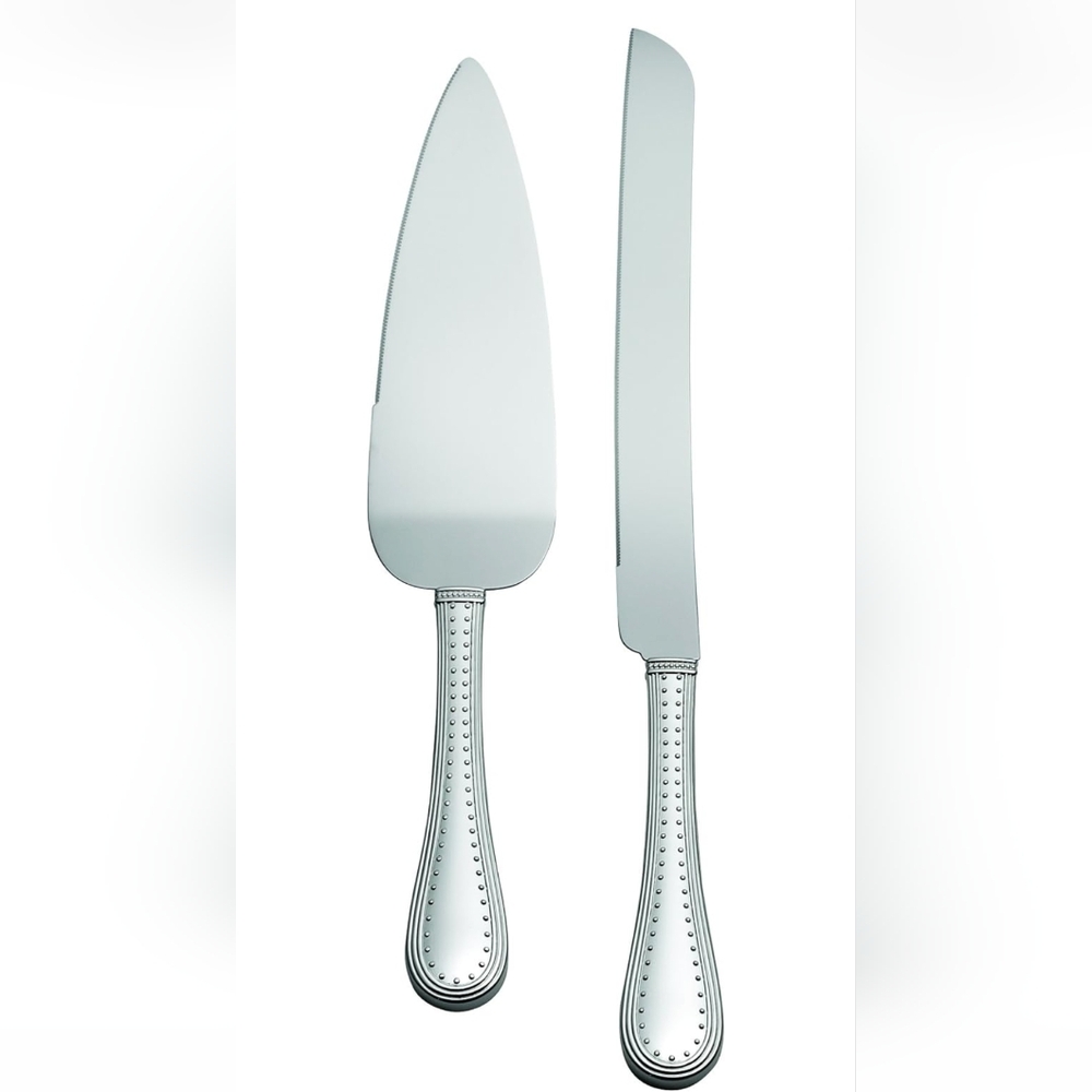 Vera Wang Grosgrain Cake and Knife Server Wedding New